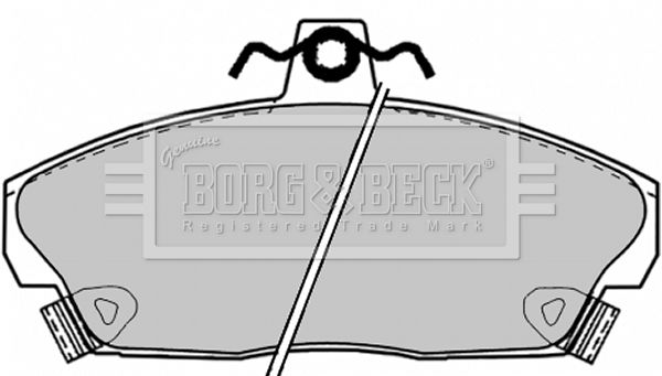 BORG & BECK stabdžių trinkelių rinkinys, diskinis stabdys BBP1417